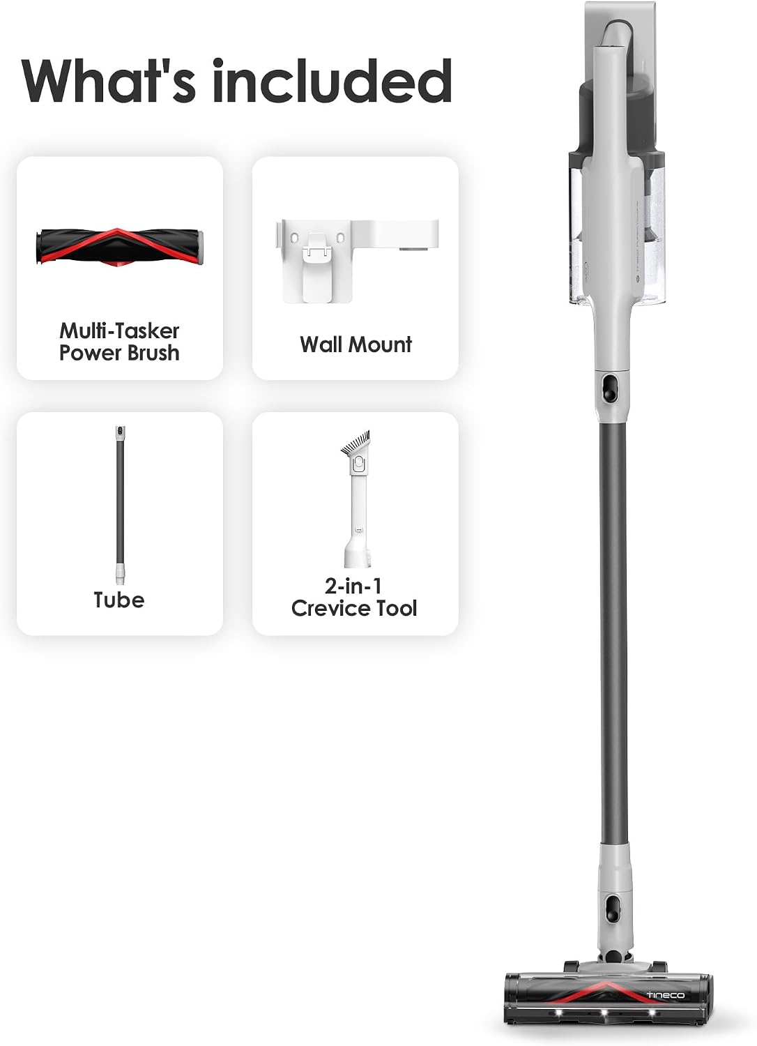 Tineco A30S Cordless Vacuum Cleaner, 160W Suction, 60Min Runtime, 1L Larger Dustbin, ZeroTangle Brush, PureCyclone Tech, Stick Vacuum Cleaner for Pet Hair, Carpet & Hard Floor