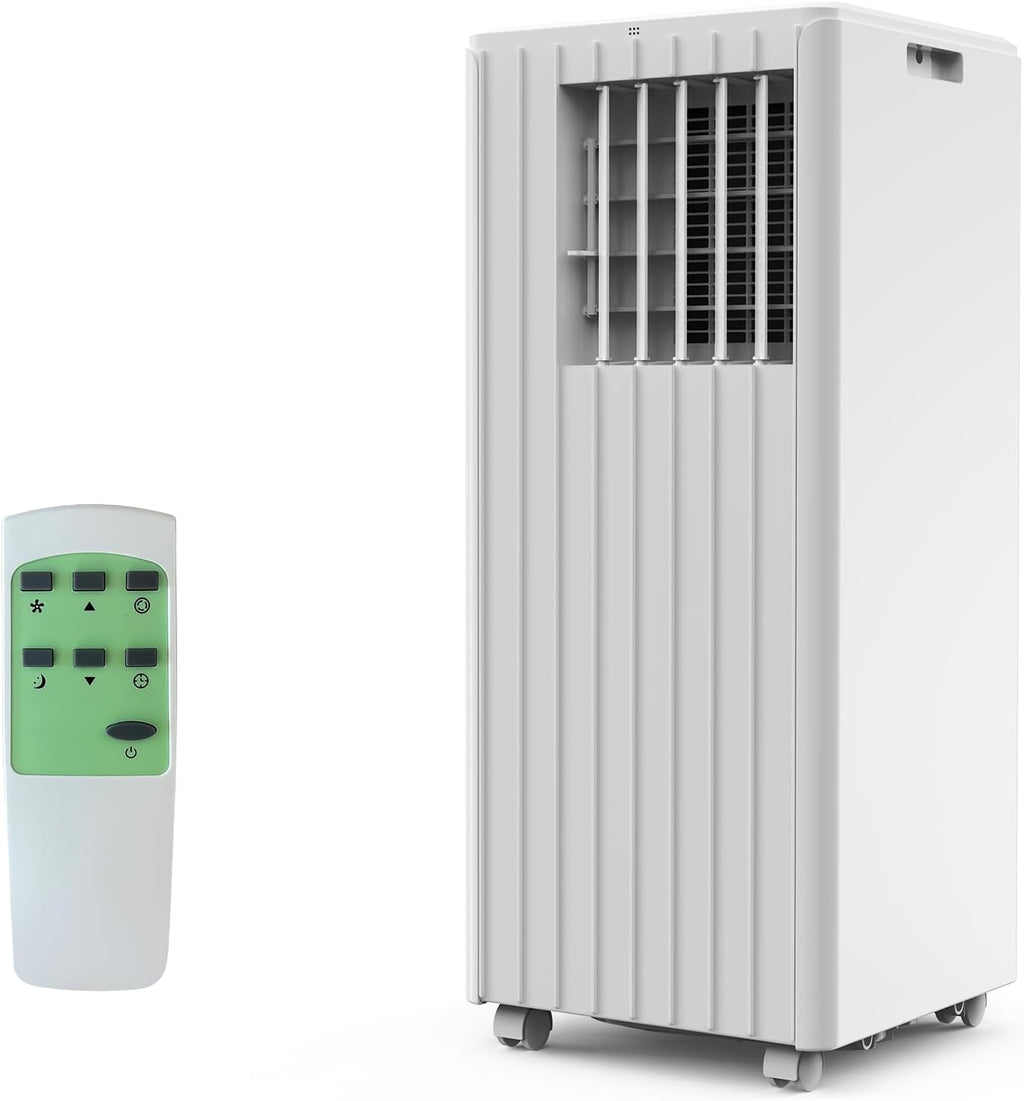 8,000 BTUs Portable Air Conditioner, 3-in-1 AC Unit with Fan, Dehumidifier, Air Conditioner for Bedroom Cools Rooms Up to 350 Sq.Ft, Indoor Quiet AC Unit, Easy Installation Kit Included, White