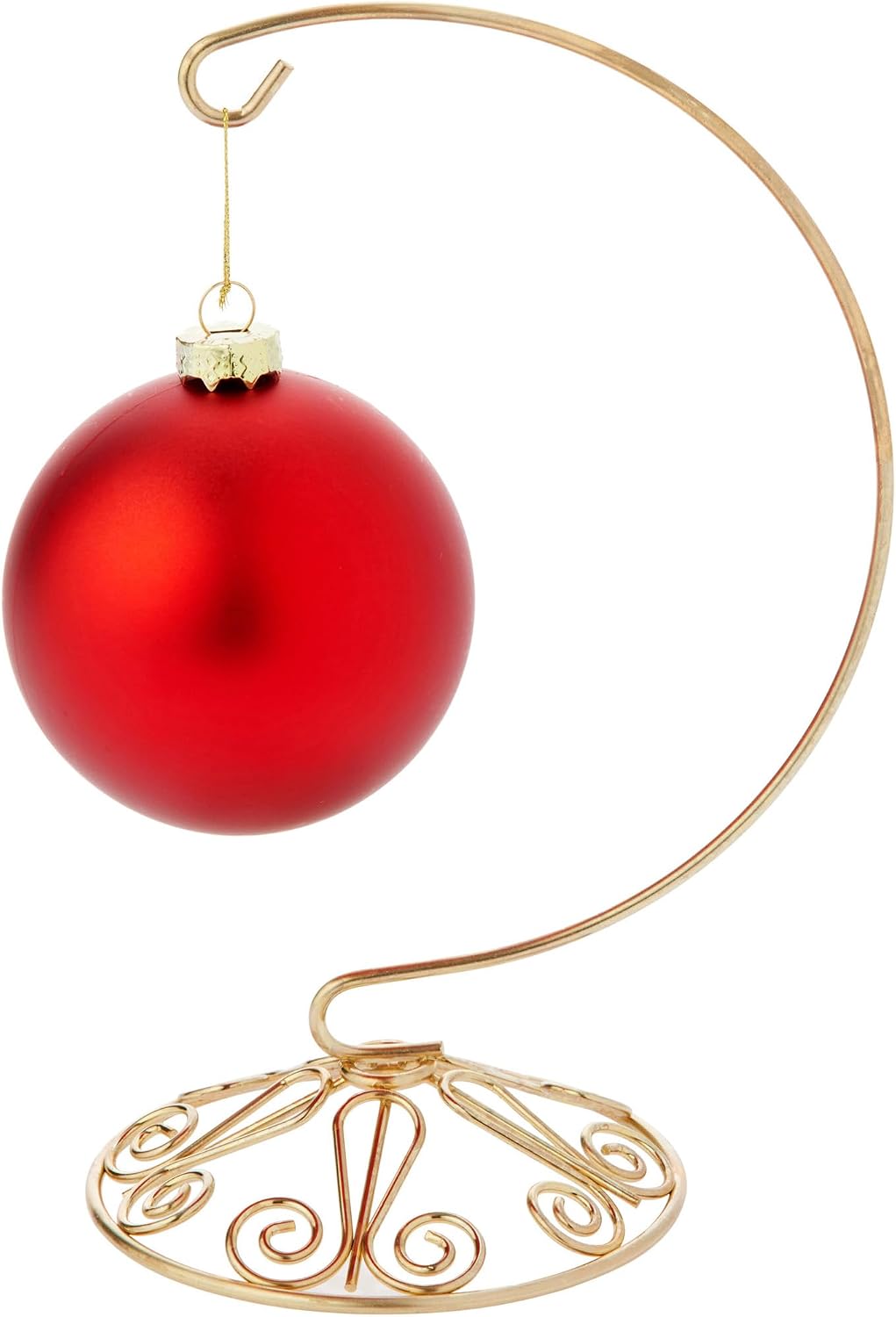 Bard's Ornate Gold-Toned Ornament Stand, Medium, 8.25' H x 4' W x 4' D, Pack of 12