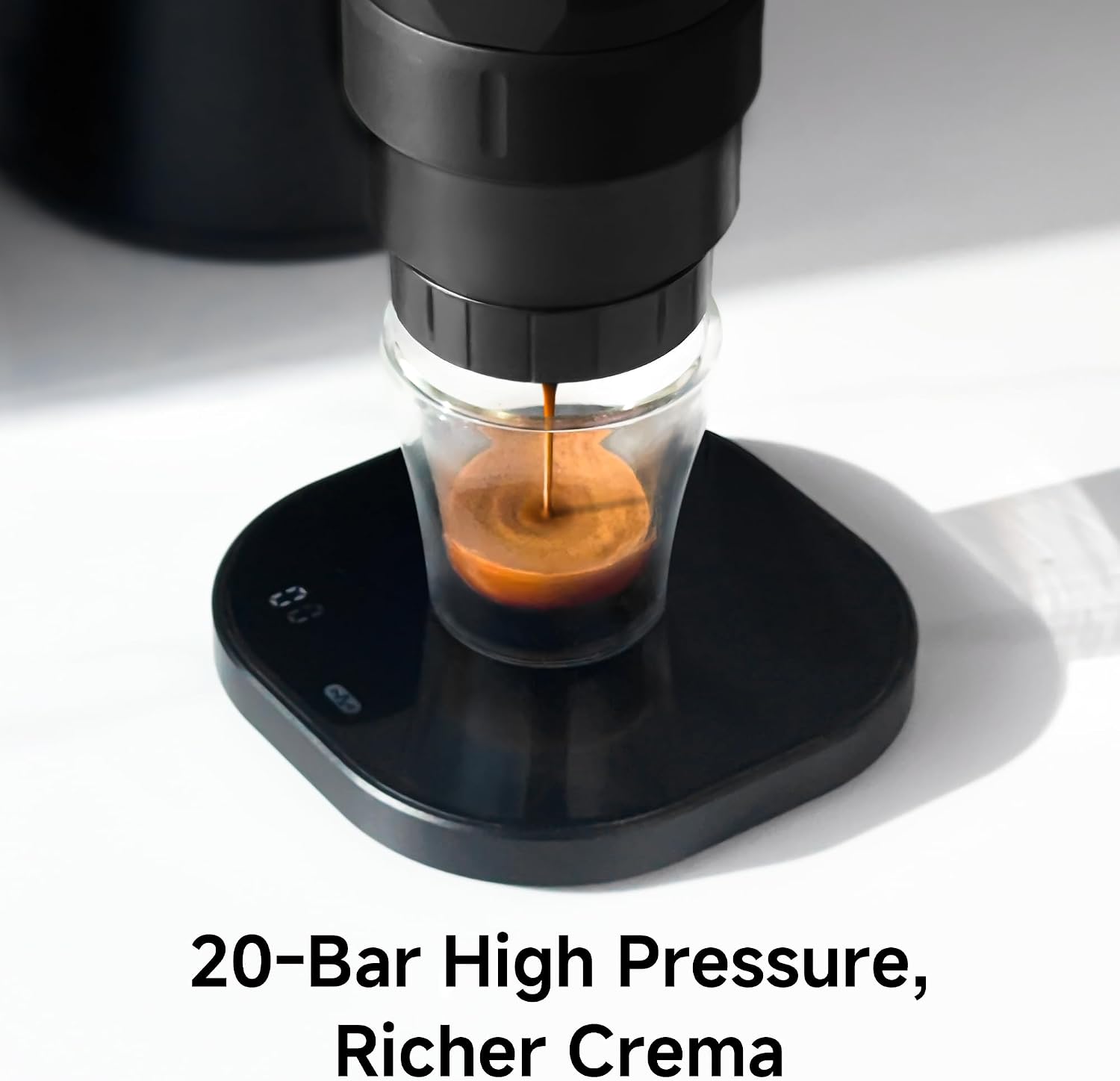 HIBREW H4C Classic - Portable Electric Espresso Machine, USB-C Rechargeable Coffee Maker with Removable Battery, Compatible with Ground Coffee & NS Capsules, Travel & Home(Black)