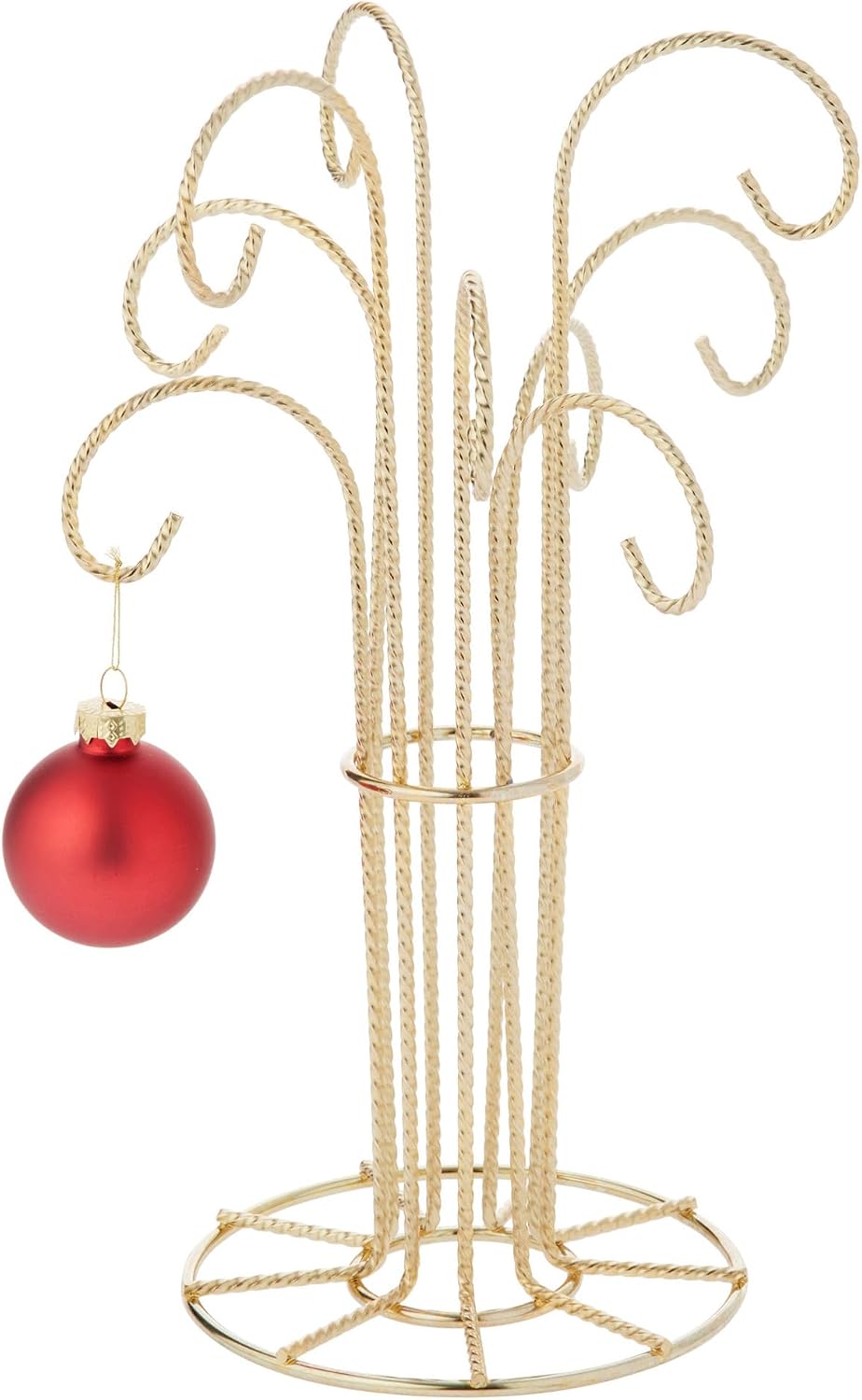 Bard's 9 Arm Gold-toned Ornament Stand, 12' H x 6.75' W x 6.75' D, Pack of 3