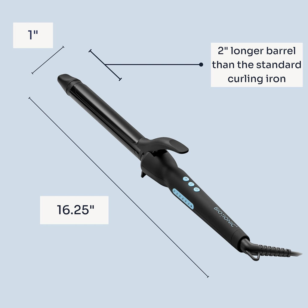 Bio Ionic Long Barrel Curling Iron with Moisture Heat Technology & NanoIonic MX Versatile Curling Wand - Multiple Barrel Sizes for Tight, Classic, Loose & Soft Curls