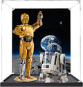 Acrylic Display case for Lego 75398+75379 c-3po/r2-D2 Robot Combination,Sturdy Storage Display Box 14.1 x 14.1 x 18.5 inches (excluding Models) (Option 2)