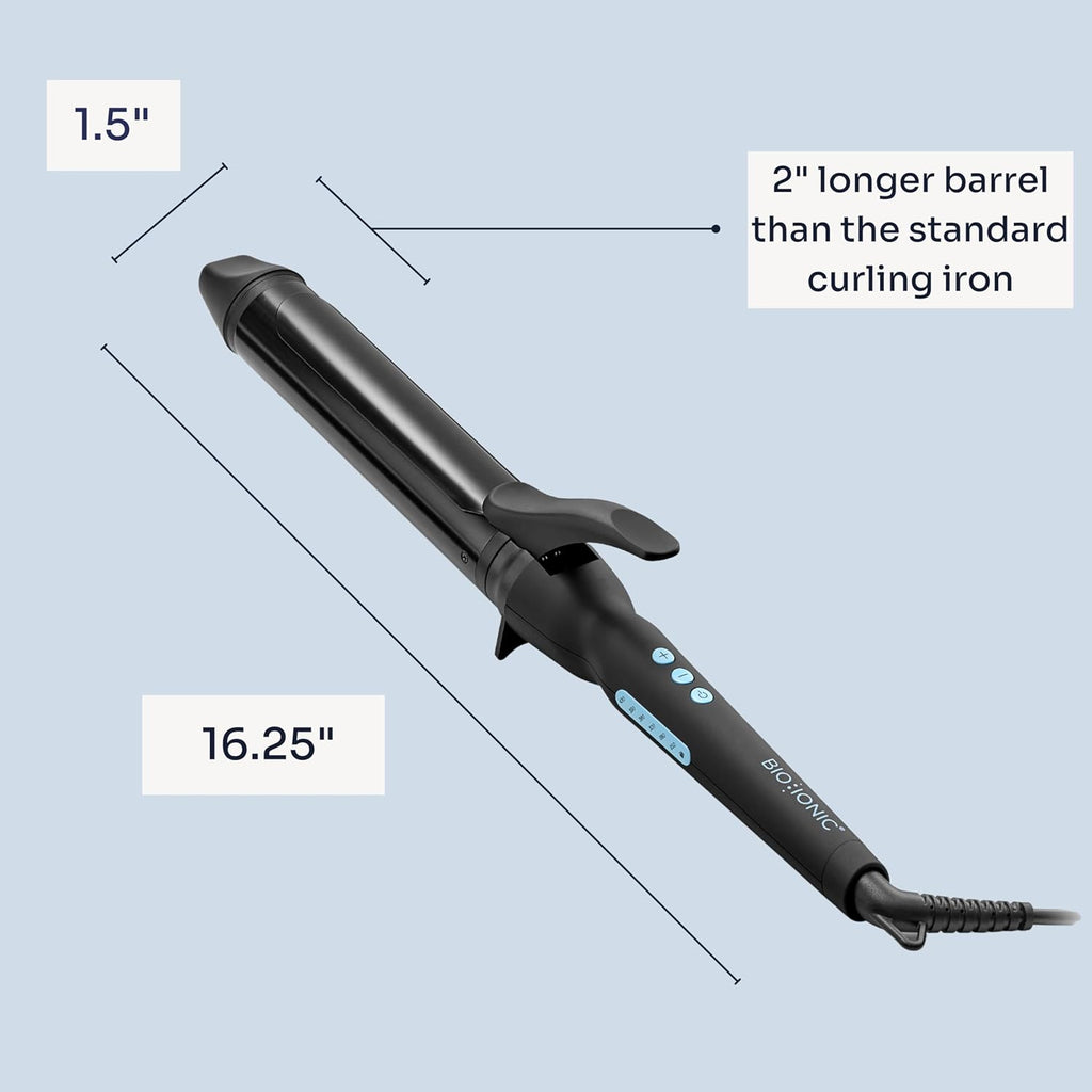 Bio Ionic Long Barrel Curling Iron with Moisture Heat Technology & NanoIonic MX Versatile Curling Wand - Multiple Barrel Sizes for Tight, Classic, Loose & Soft Curls