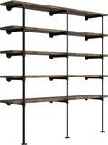 Industrial Retro Wall Mount Iron Pipe Shelf,DIY Open Bookshelf,Hung Bracket,Home Improvement Kitchen Shelves,Tool Utility Shelves, Office,Ceiling Mount Shelf