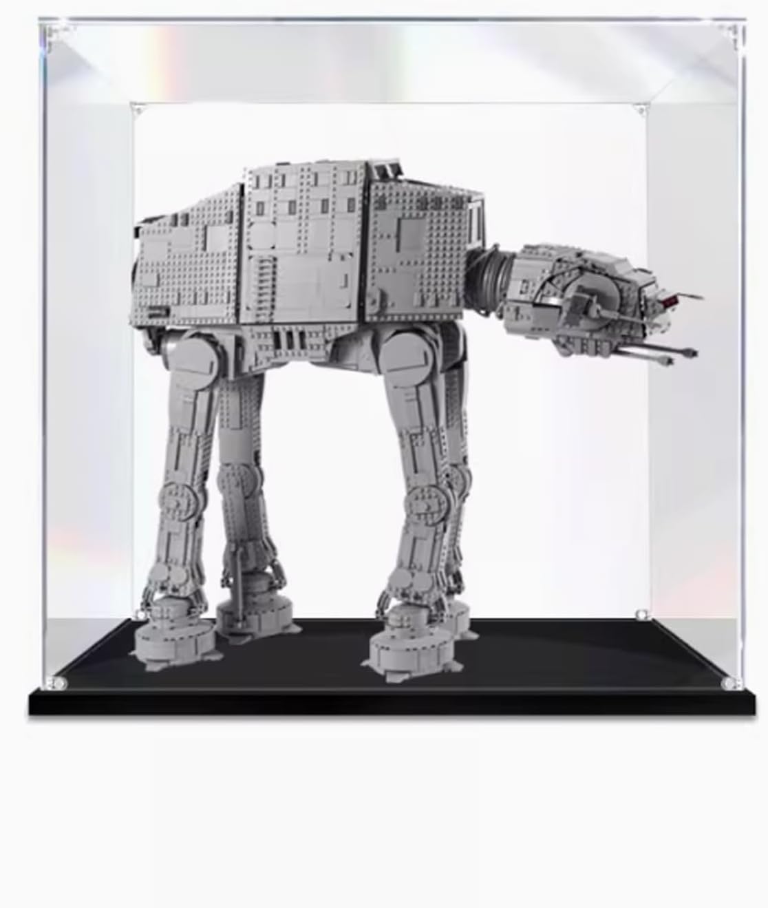 Acrylic Display case for Lego 75313 at-at All Terrain Armored Walker, Sturdy Storage Display Box 30.3 x 12.5 x 26.7 inches (excluding Models) (Transparent (2mm))