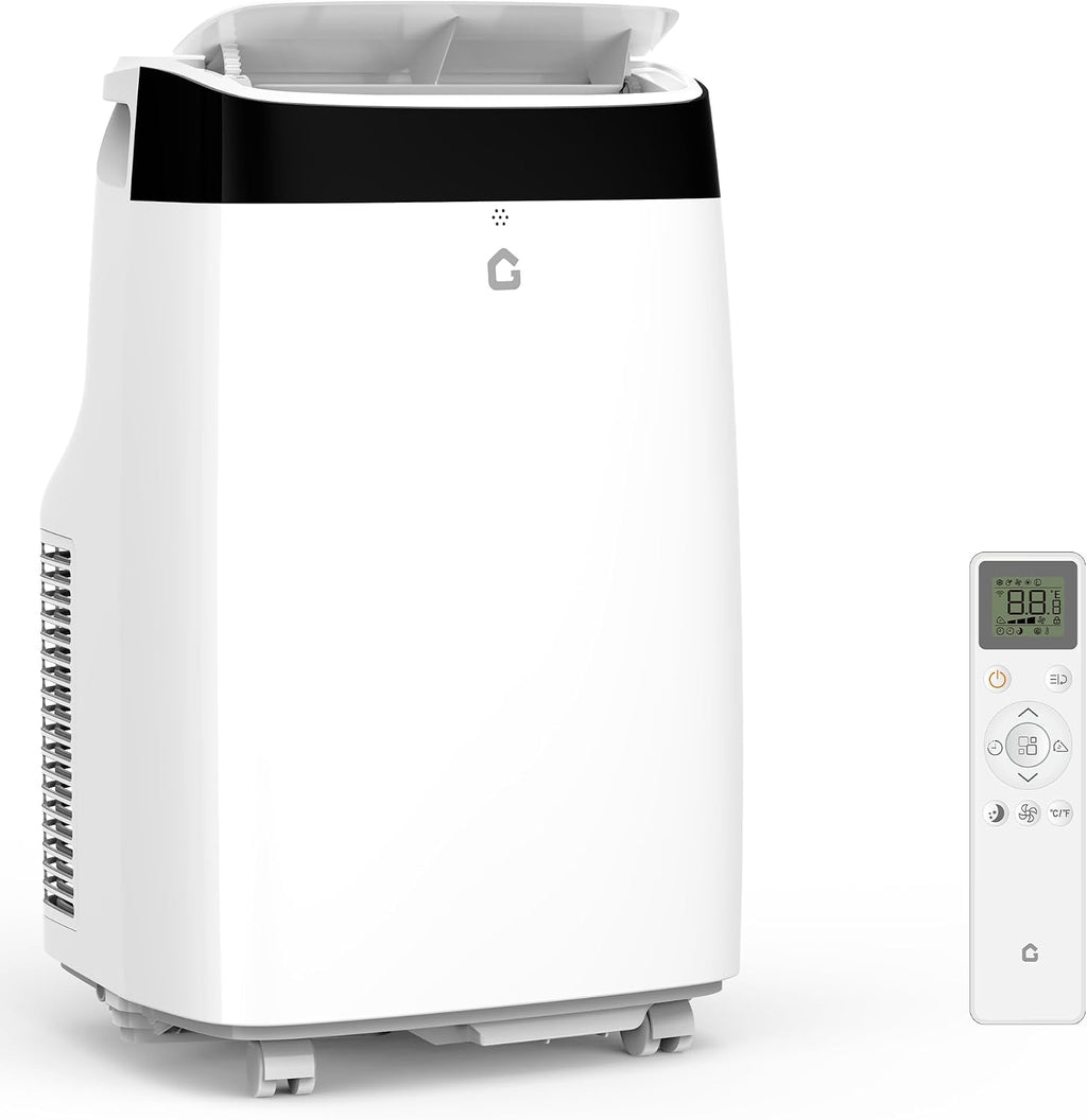 10,000 BTU Portable Air Conditioner with Dehumidifier & Fan, Cools Up to 450 Sq.Ft. Room Air Conditioner, Remote Control, Installation Kits, Auto Swing, Quiet Portable AC Units for Rooms, Black Top