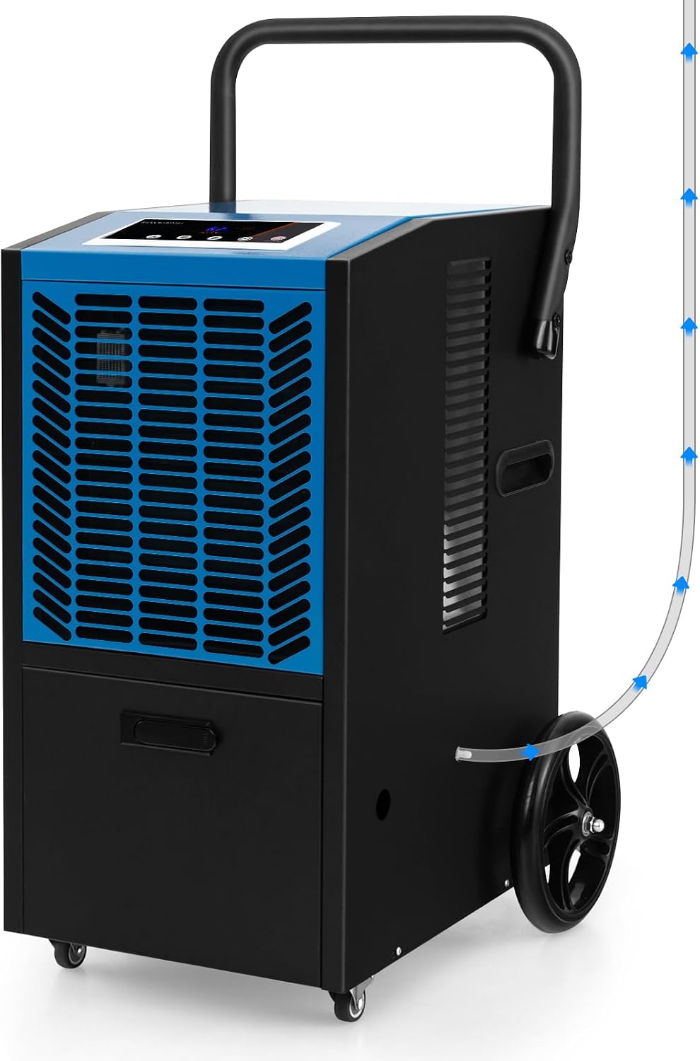 ARLIME 163 Pints Commercial Dehumidifier w/Pump & Drain Hose, Industrial Heavy Duty Portable Dehumidifier for Large Spaces, Basement, Warehouse, Water Damage Restoration, Up to 4500 Sq.Ft (Blue)