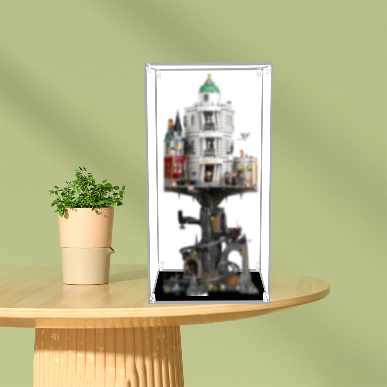 Acrylic Display Case for Lego 76417 Wizarding Bank 76178 Daily 16.14x16.14x33.46inch (41x41x85cm)(NOT Included The Model)