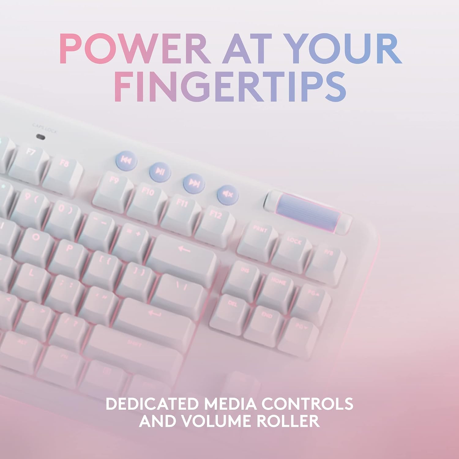 Logitech G713 Wired Gaming Keyboard with LIGHTSYNC RGB Lighting, Tactile Switches (GX Brown), and Keyboard Palm Rest, PC and Mac Compatible, White Mist