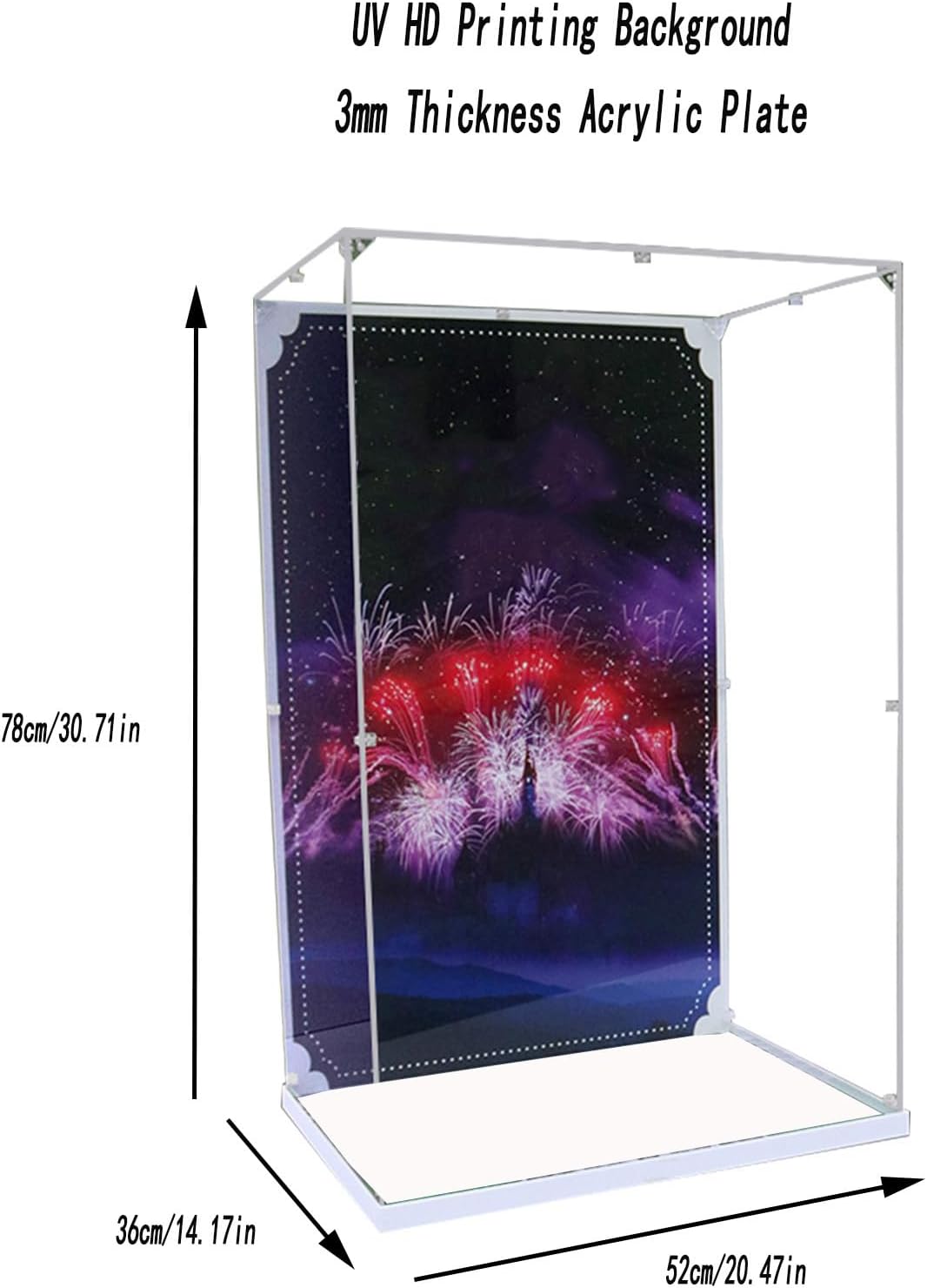 WICUS 3mm Acrylic Display Case for Lego 71040 Castle Dustproof Clear Display Box(NOT Included The Model)