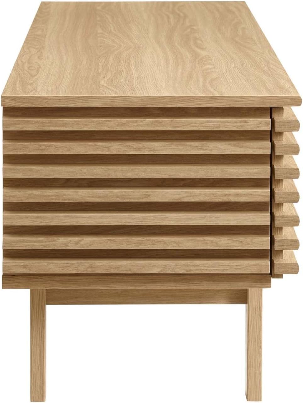Modway Render Mid-Century Modern Low Profile 46 Inch TV Stand in Oak, 46'