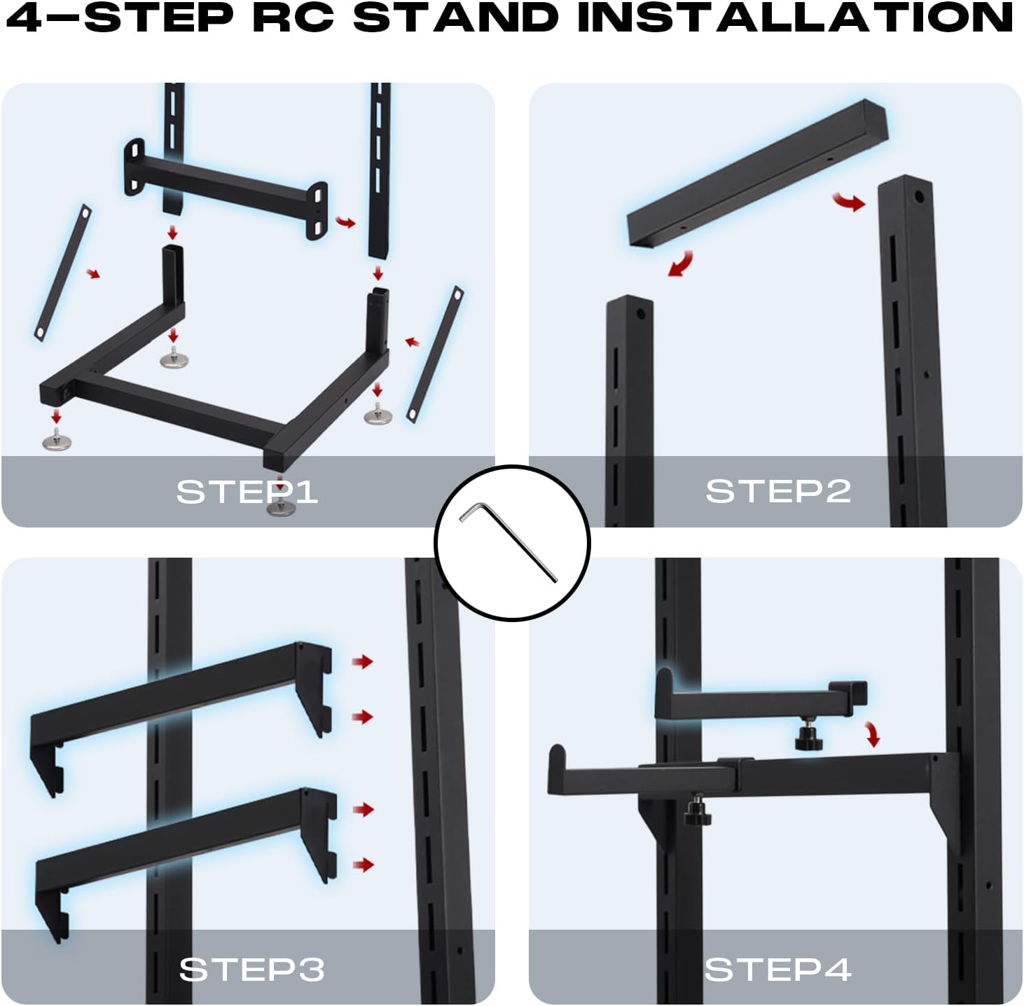RC Car Stand Durable Display Stand RC Shelf for RC Cars Crawler Trucks Workstation Storage Rack for 1/6 1/10 1/12 1/24 1/18 FCX10 FCX24 FCX18 SCX24 SCX18 SCX10 Scale Cars Trucks
