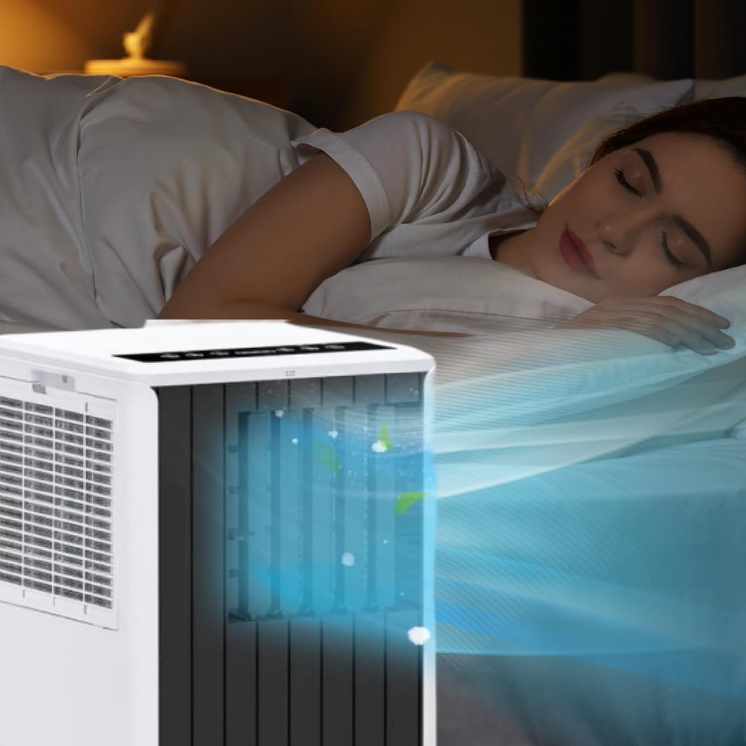 GAOMON 8000 BTU Portable Air Conditioner with Remote Control,3-in-1 Portable AC Unit Up to 350 Sq.Ft,Cool,Fan,Dehumidifier,Bedroom,Office,Apartments,Grey