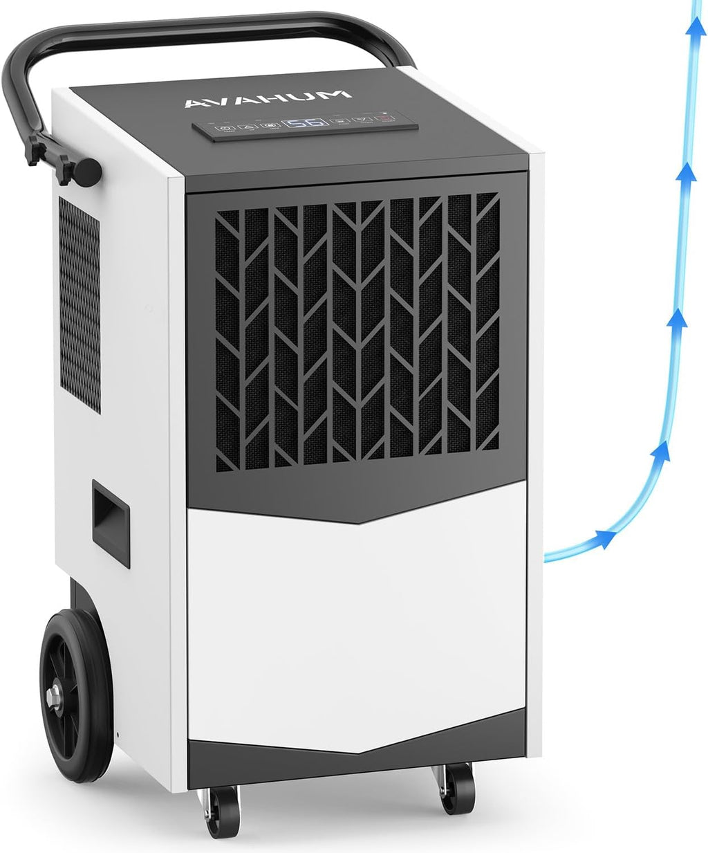 Commercial Dehumidifier with Built-in Pump 160 Pint Industrial Dehumidifier for Basement & Warehouse, 7500 Sq.Ft Large Dehumidifier with Drain Hose, Auto Defrost, 24H Timer, Auto Restart