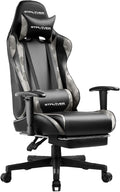 GTPLAYER Gaming Chair with Footrest, Ergonomic Computer Game Desk Chair, Reclining Game Chair Seat Height Adjustment, Swivel Rocker with Headrest and Lumbar (Camouflage)
