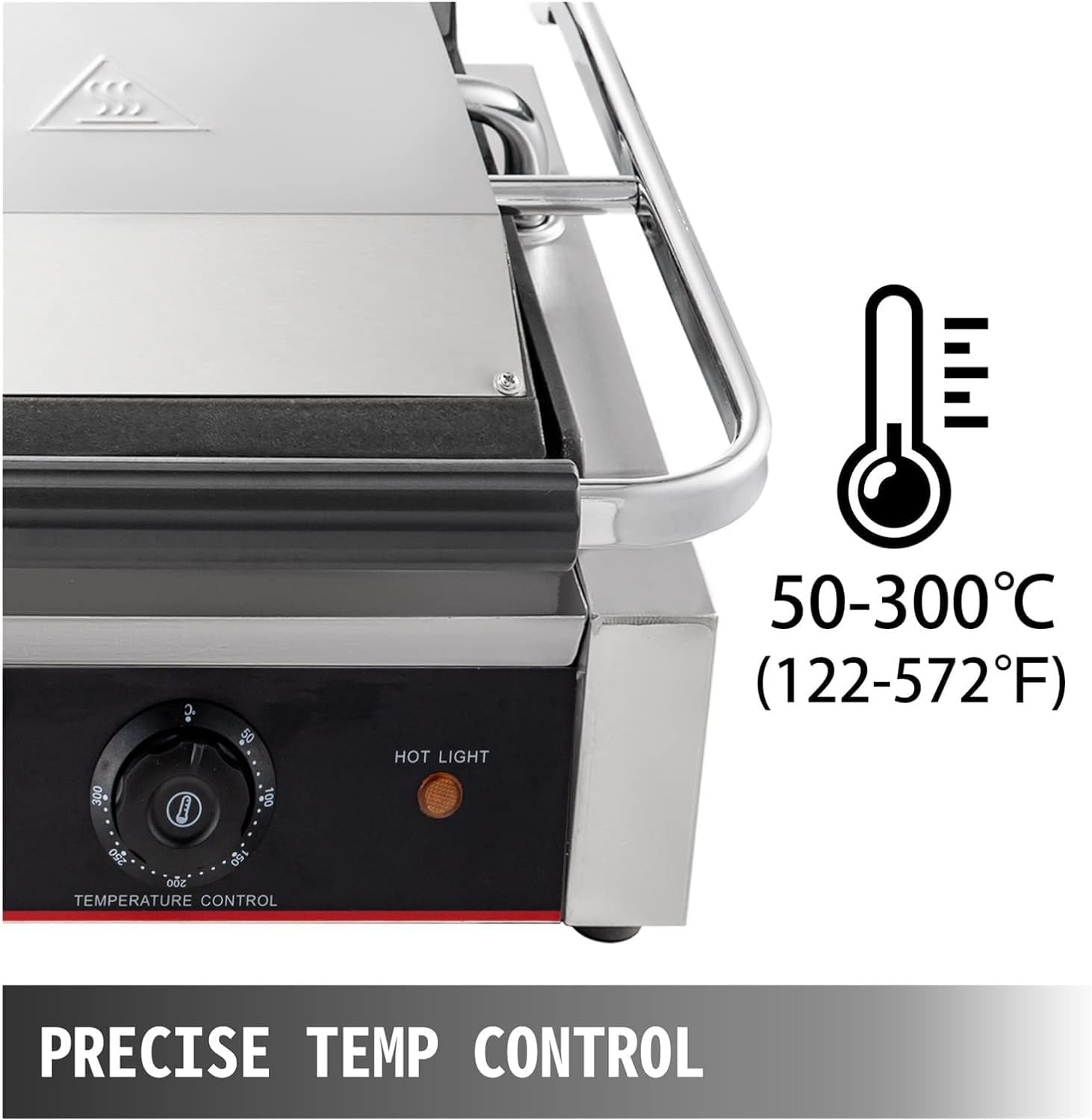 Electric Contact Grill Commercial Pancake Maker Grill, Non-Stick For Outdoor Camping Cooking Sandwiches Steaks Meats Easy To Use For Beginners And Professionals Alike ( Color : Flat and Wave Plate )