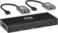 Tripp Lite Series 2-Port DisplayPort to HDMI Splitter + Extender Over Ethernet Cat6, Up to 8K@60Hz Video, 1 in 2 Out, DP 1.4, MST Hub, TAA Compliant, Plug-and-Play, 1-Year Warranty (B156E-002-H8K-K)