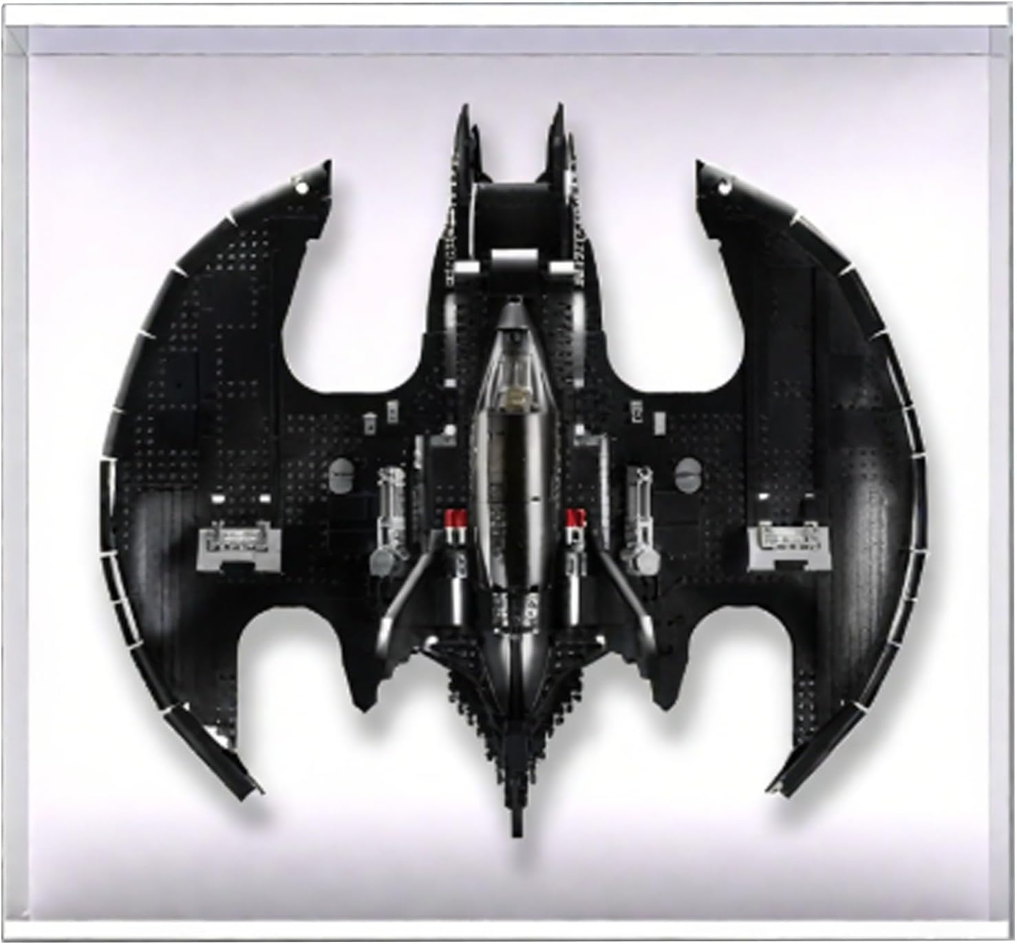 Acrylic Display Case for Lego 76161 Batwing Fighter Jet, Dustproof Box, Storage Box, Transparent Box, Display Box Compatible with 76161 (Box Only) (White)