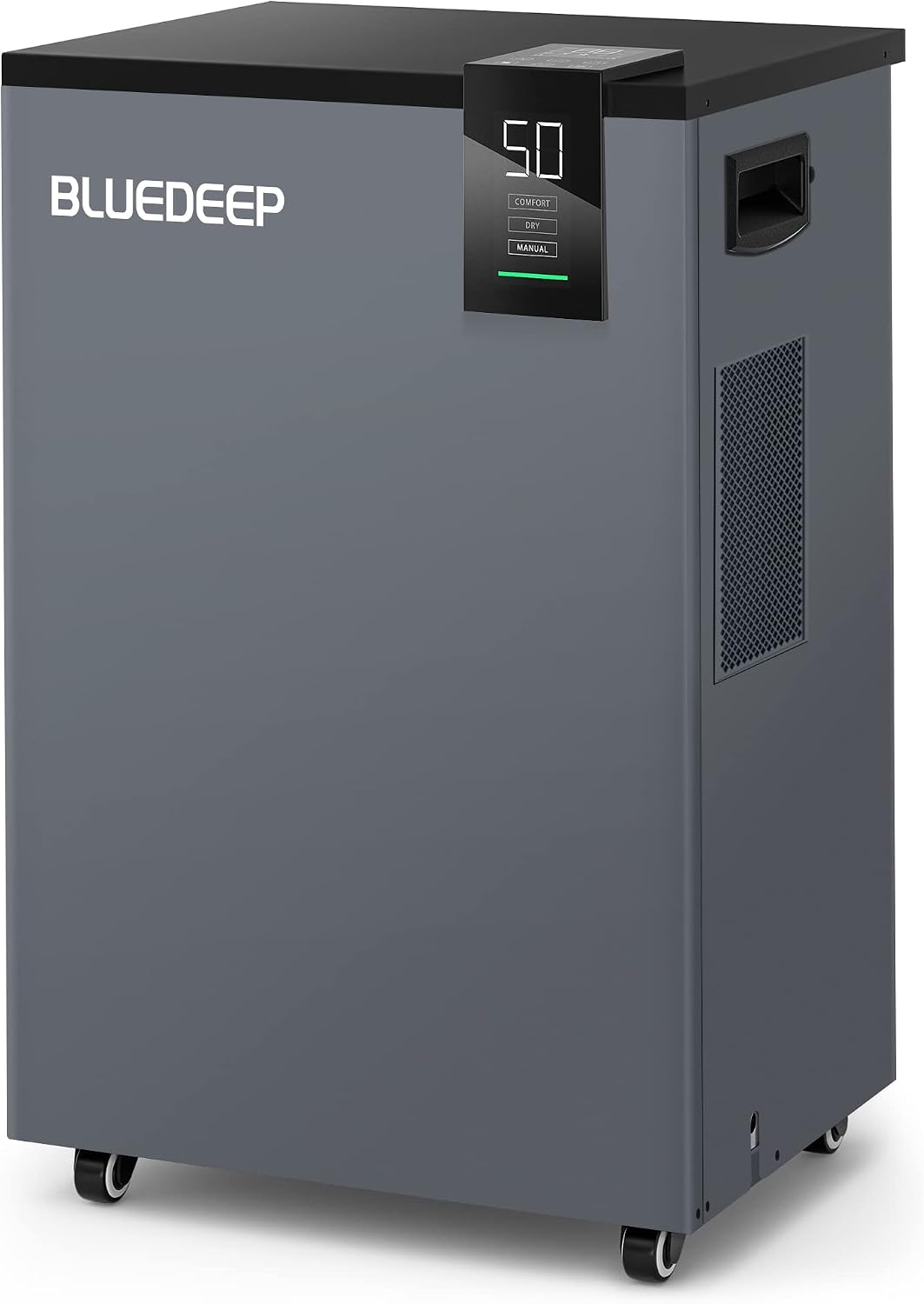 BLUEDEEP 190 Pints Commercial Dehumidifier with 6.56ft Drain Hose and 1.75 Gallon Water Reservoir, Water Damage Restoration Dehumidifier, for Basements, Industrial or Commercial Spaces and Job Sites