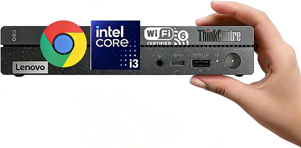 Lenovo ThinkCentre Neo 50q Gen4 Chromebox Mini PC | 12th Gen Intel 6-Core CPU (up to 4.4GHz) | 8GB DDR4 RAM, 128GB SSD, WiFi 6 | Built for School and Work, Game Apps Not Supported | Chrome OS Flex