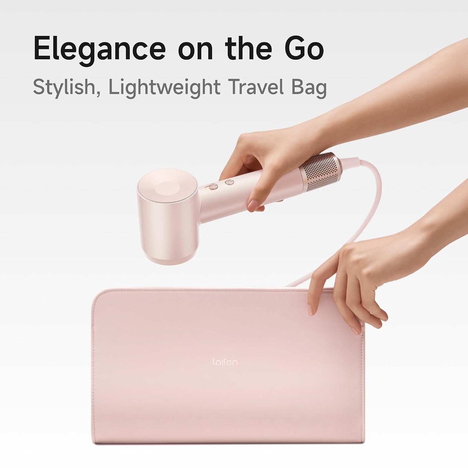 Laifen Premium High-Speed Hair Dryer Love-Bound Box, Professional Ionic Portable Blow Dryer with 110,000 RPM, Low Noise, 360° Magnetic Styling Attachment, Wall Mount, Travel Bag, Gift Box, HD502