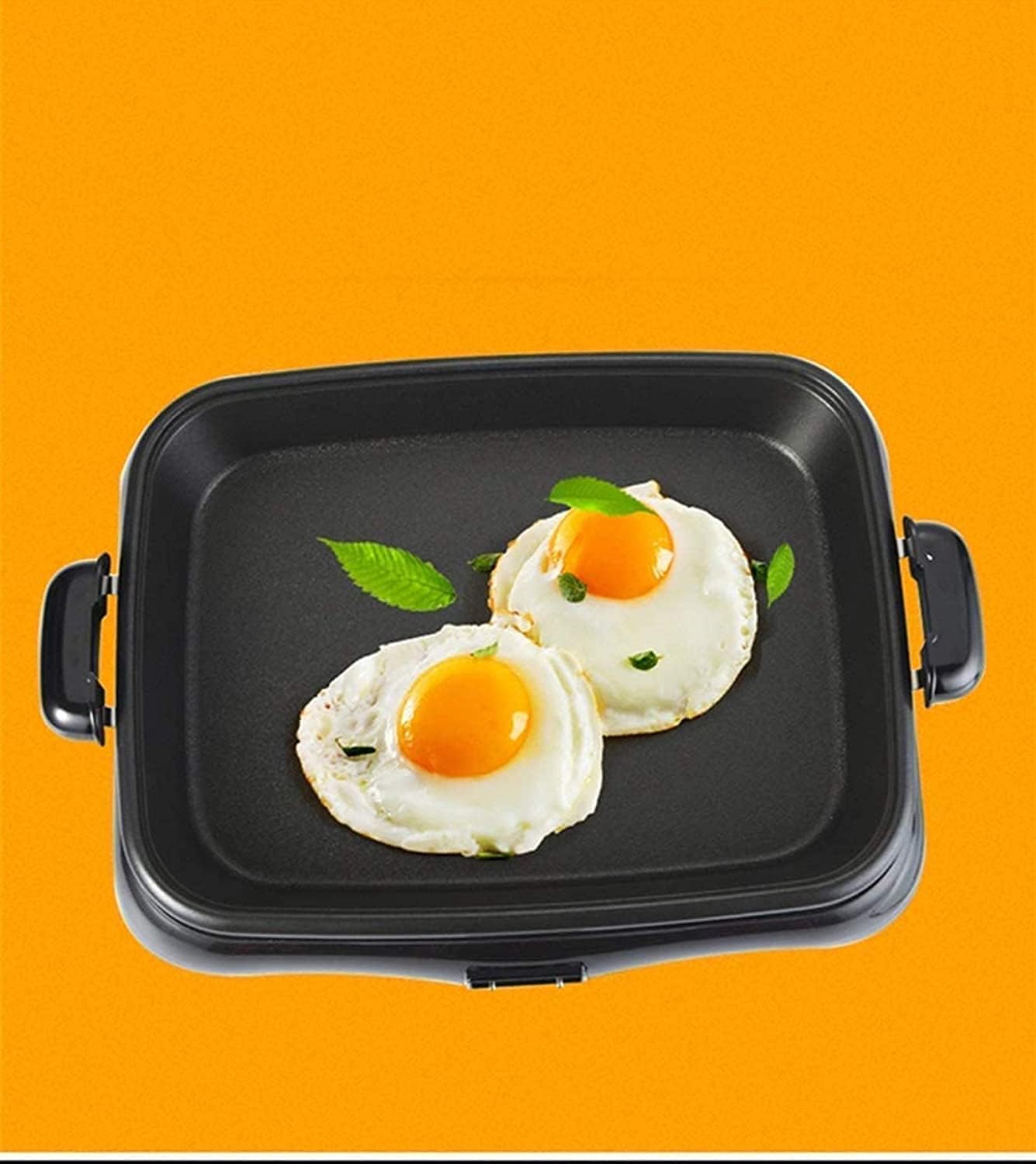 Electric Grill Indoor Household Multi-Function Grilled Fish Plate Barbecue Hot Pot Grilled Fish Oven Electric Tray Commercial Rectangular Smokeless Pan,Portable Nonstick Griddle