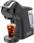 KOTLIE Single Cup Coffee Maker, Multi Capsule Machine Compatible With Various Capsule Types, 4 Temperature Settings, 7 Water Volume Levels,19 Bar(Glossy Black)