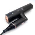 SRILabs DryQ 'Smart' Hair Dryer - Super Lightweight, Foldable - Powerful, Quiet Motor - Infrared and Ionic Technology - 3 Magnetic Attachments - Heat Control with Locking Switch