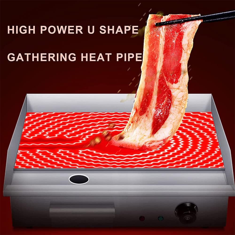 Electric Iron Plate Burning Machine, Table Iron Plate Grill, with Oil Leak Hole and Removable Oil Drawer, Used for Kitchen Business