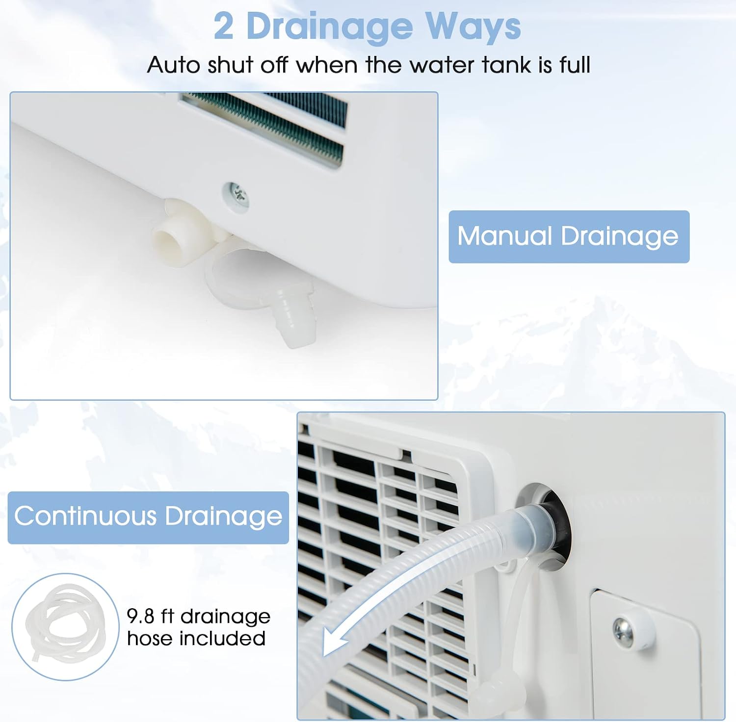 COSTWAY Portable Air Conditioner, 8000 BTU 3-in-1 Personal AC Unit with Built-in Dehumidifier, Fan Mode, Sleep Mode, 24H Timer, Remote Control, Cools up to 250 Sq. Ft for Bedroom