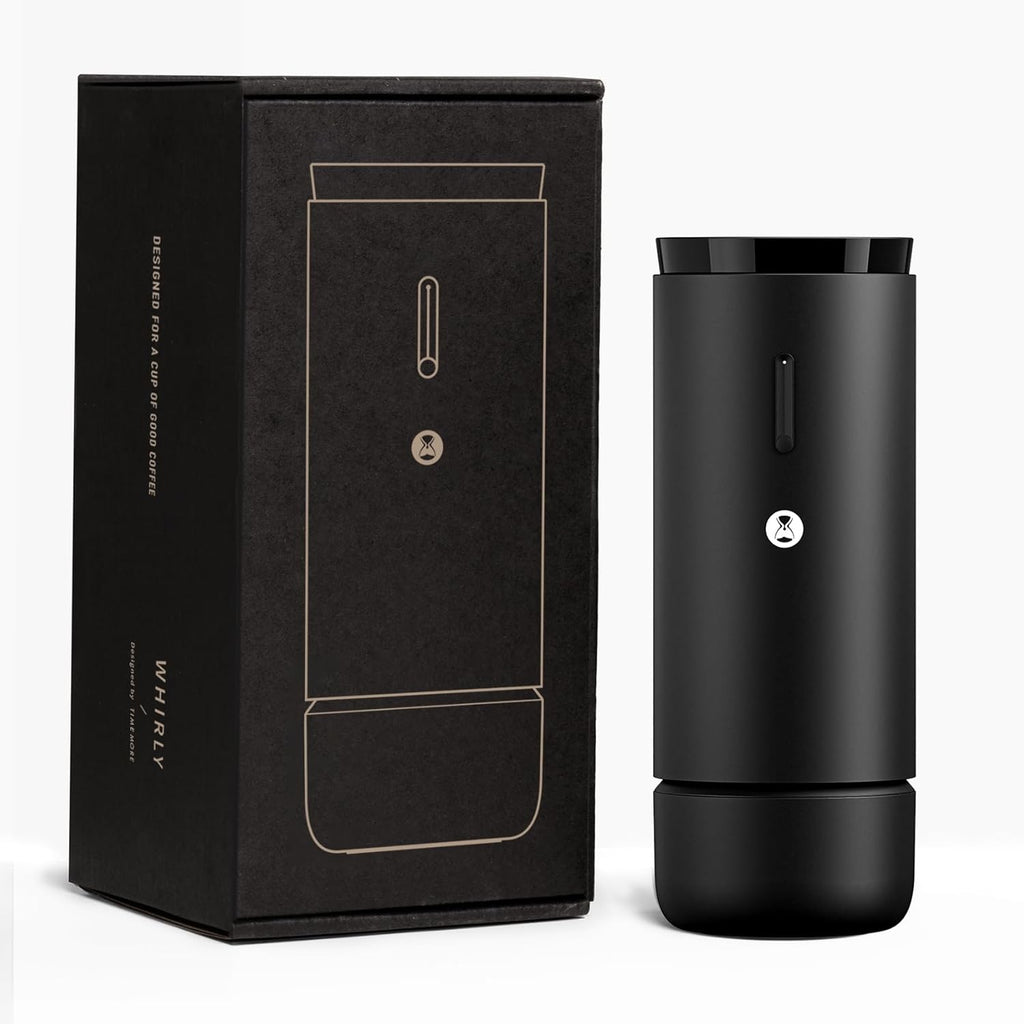 TIMEMORE Burr Coffee Grinder, Portable Electric Grinder with Metal Body, 30 Precise Settings for Espresso to French Press, Low Noise Design, Auto Stop & Clog Protection for Home & Outdoor Use (Black)