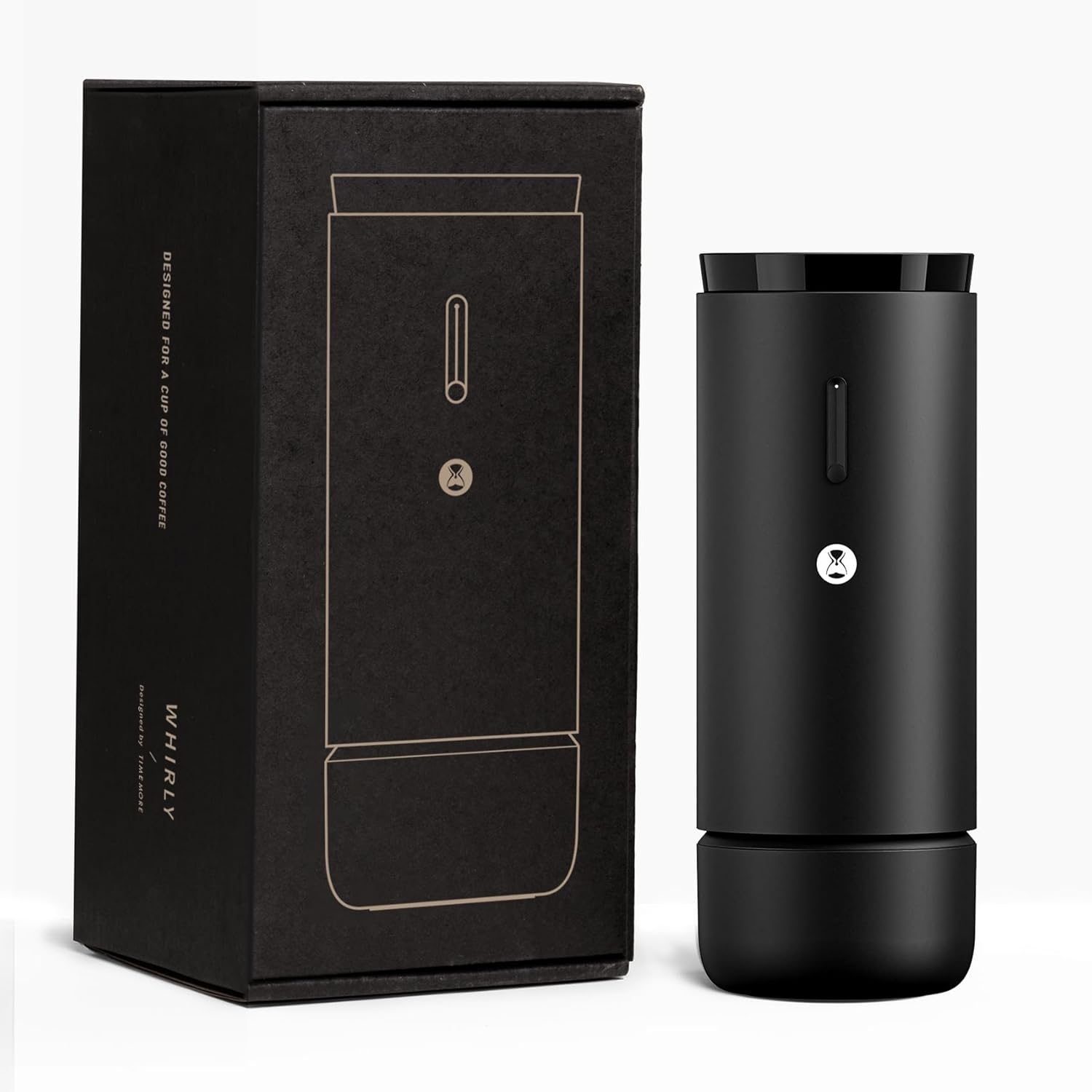 TIMEMORE Burr Coffee Grinder, Portable Electric Grinder with Metal Body, 30 Precise Settings for Espresso to French Press, Low Noise Design, Auto Stop & Clog Protection for Home & Outdoor Use (Black)