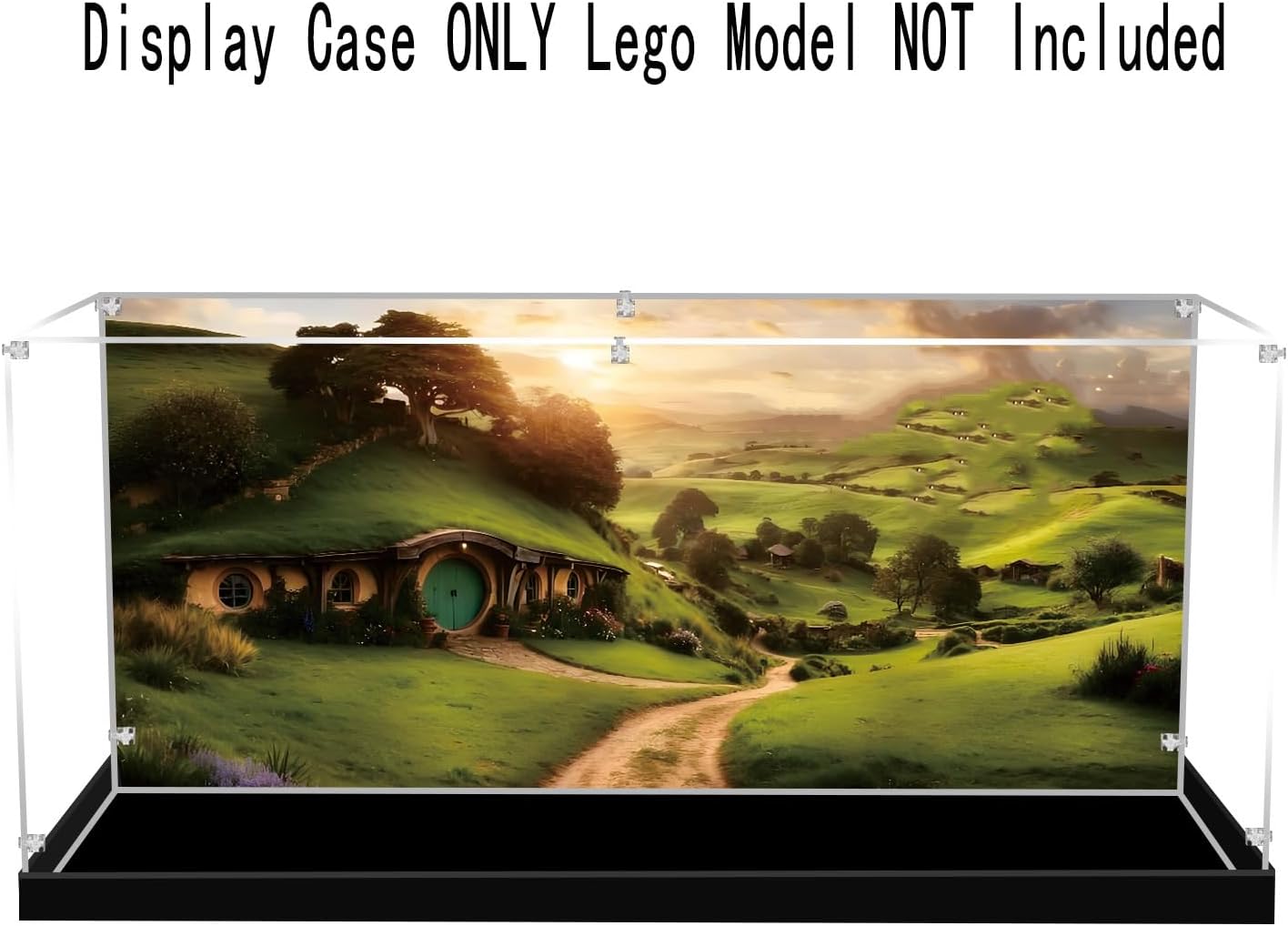 Acrylic Display Case Compatible with Lego 10354 Dustproof Clear Display Box with Background (NOT Included The Model)