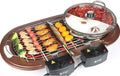 Barbecue Grill Multifunction Electric Grill Electric Grill Indoor Hot Pot Indoor Teppanyaki Grill with Divider Separate Dual Temperature Con tral Capacity