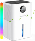 Dehumidifiers for Basement, 63OZ Dehumidifiers for Room with Auto Shut Off, Sleep Mode, Auto Defrosting, Efficient Quiet Portable Small Dehumidifier for Bathroom, Bedroom, Basement, RV