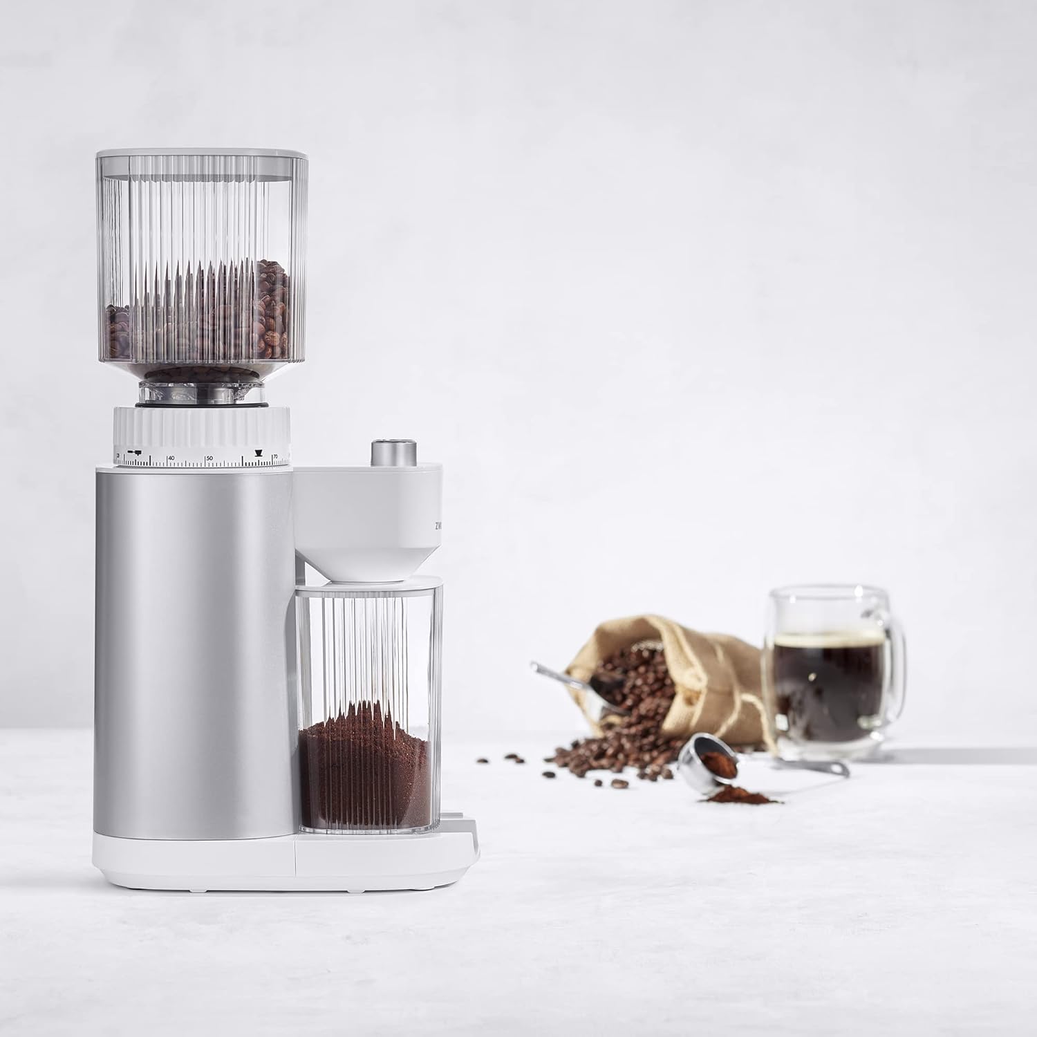 ZWILLING Enfinigy Coffee Bean Grinder, Silver