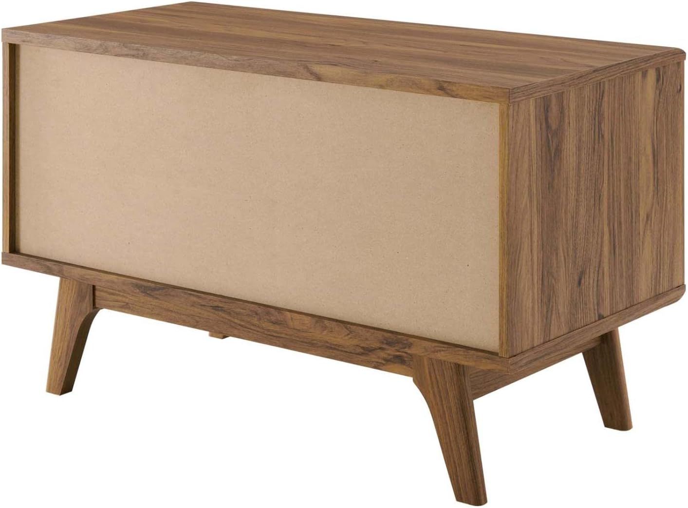 Modway Render Mid-Century Modern 37' Vinyl Record Display Stand in Walnut