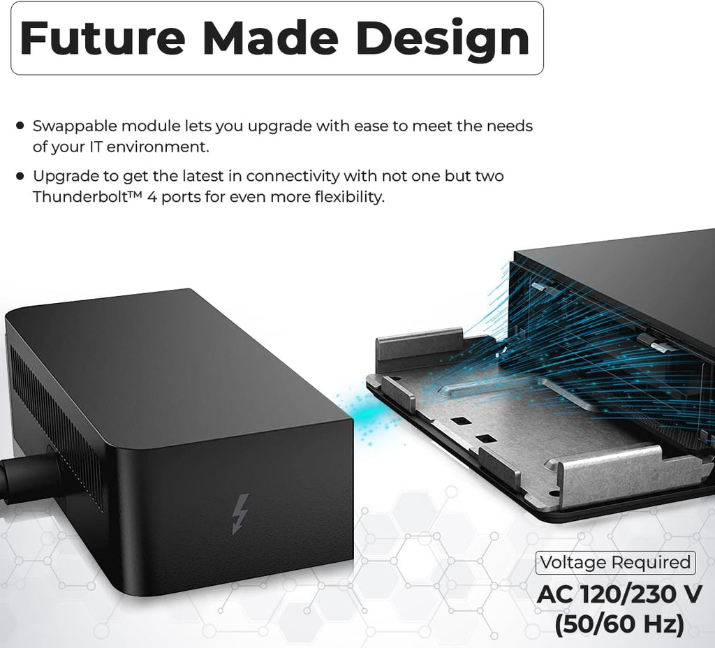 Dell WD22TB4 Thunderbolt 4 Dock - 1 Year Warranty, 40Gbps USB-C/USB A, Dell Docking Station w/ 180W Adapter, HDMI, DisplayPort, USB-C Cables - Supports 4K Displays & Upto 3 Monitors (Renewed)