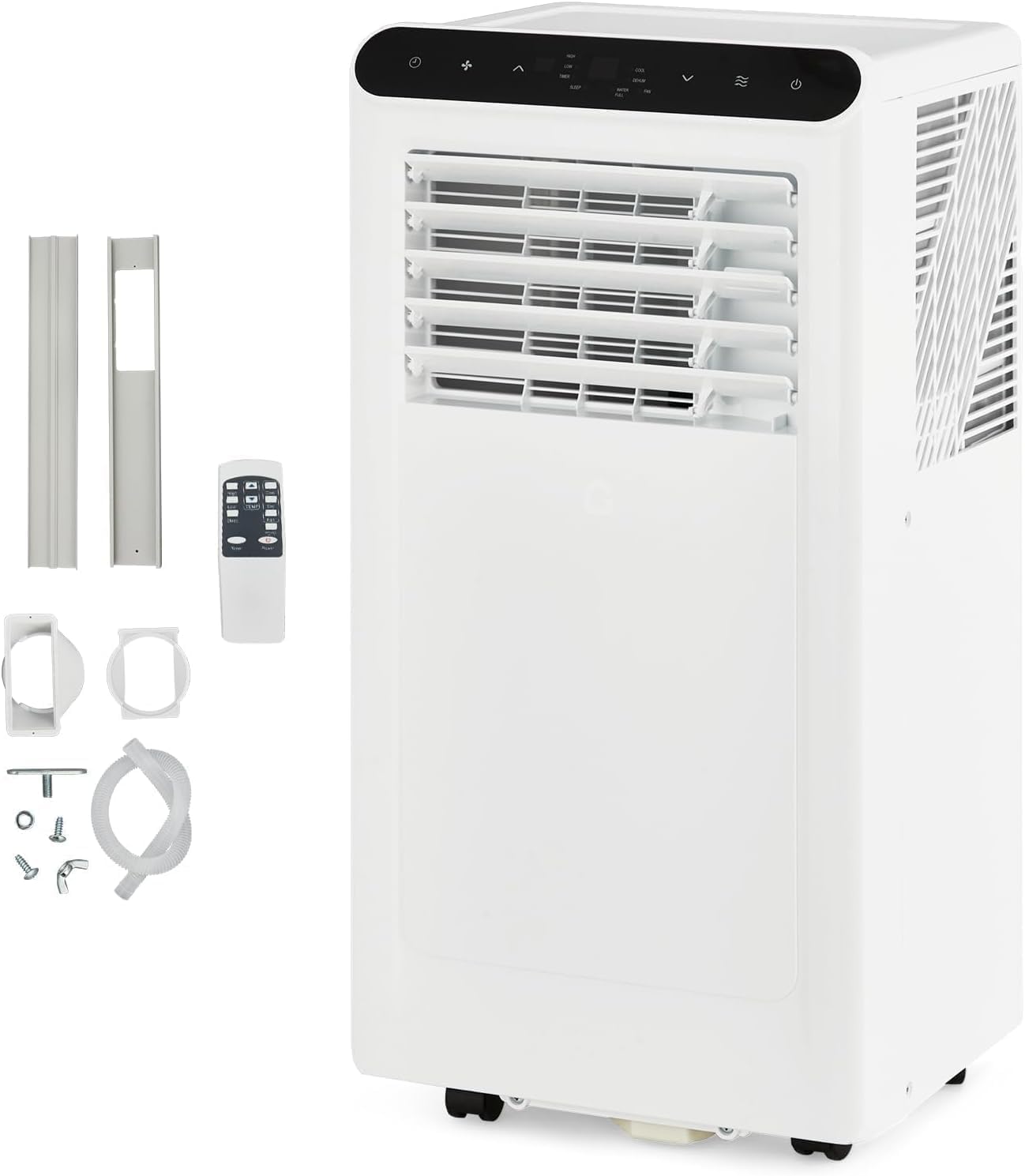 8,000 BTU Portable Air Conditioners, 3-in-1 Modes Up to Small Room, Portable AC Unit with Cooling, Fan, Dehumidifier, 24H Timer, Remote & Easy Window Installation Kit, White, for Bedroom,.