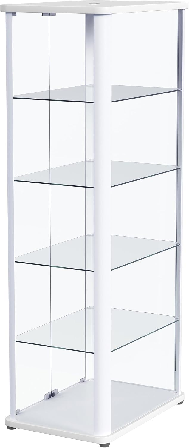Coaster Home Furnishings Aero 5-Shelf Display Curio Cabinet with LED Lighting White 950399