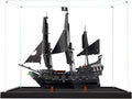Acrylic Display Case for Lego 10365 Black Pearl Pirate Ship Model, 3mm Dustproof Display Box, Display Case Compatible with Lego 10365 (Model Not Included) (Transparent 2MM Black Base)