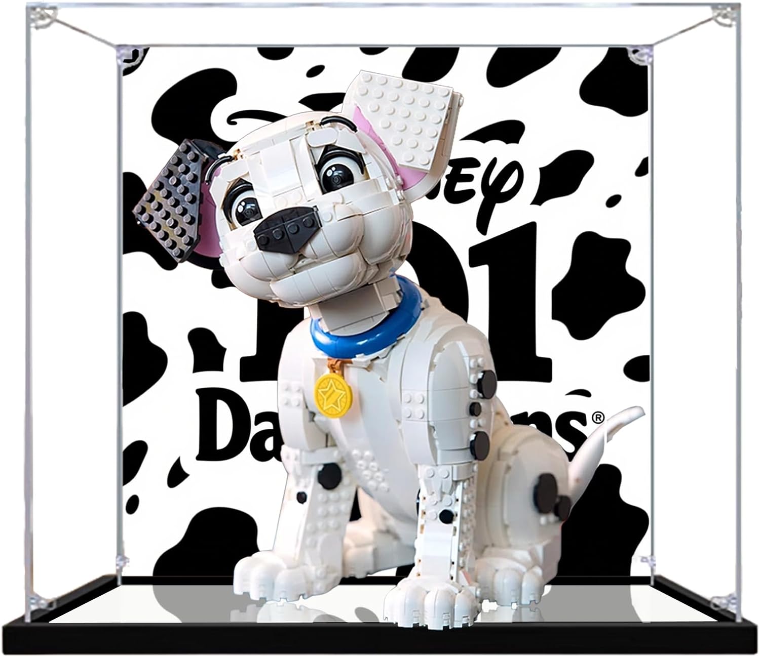 Acrylic Display Case for Lego 43269 101 Dalmatians Building Set– Dustproof Display Box & Showcase,, Display Box Compatible with Lego 43269 -Only Display case (Back Spray)