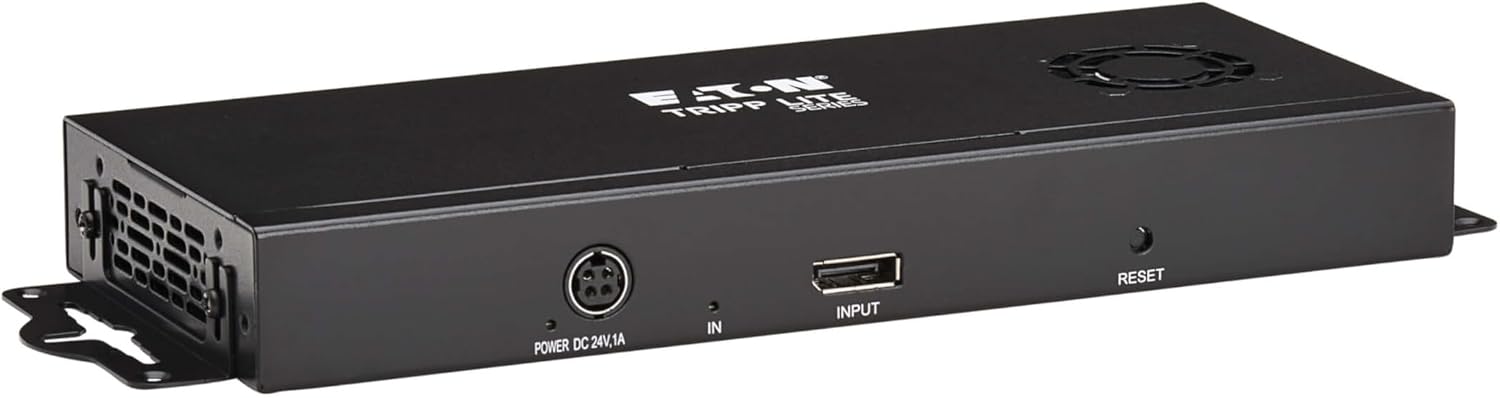 Tripp Lite Series 2-Port DisplayPort to HDMI Splitter + Extender Over Ethernet Cat6, Up to 8K@60Hz Video, 1 in 2 Out, DP 1.4, MST Hub, TAA Compliant, Plug-and-Play, 1-Year Warranty (B156E-002-H8K-K)