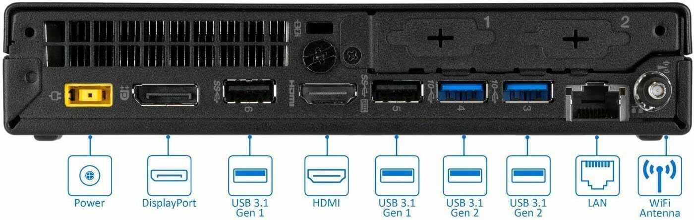 Lenovo ThinkCentre M920q Tiny Desktop,Intel 8-core i7-9700T Up to 4.3 GHz,32GB RAM,New 1TB NVME SSD,HDMI,DisplayPort,WiFi,Bluetooth,Wireless Keyboard Mouse,Windows 11 (Renewed)
