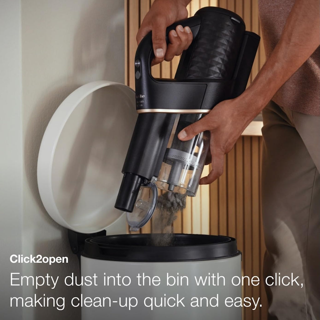 Miele Duoflex Extra Vacuum Cleaner, Cordless and Bagless Multi-Use, Multi-Floor Flexible Stick Vacuum with 2 Attachable Brushes, in Brilliant White / Space Grey