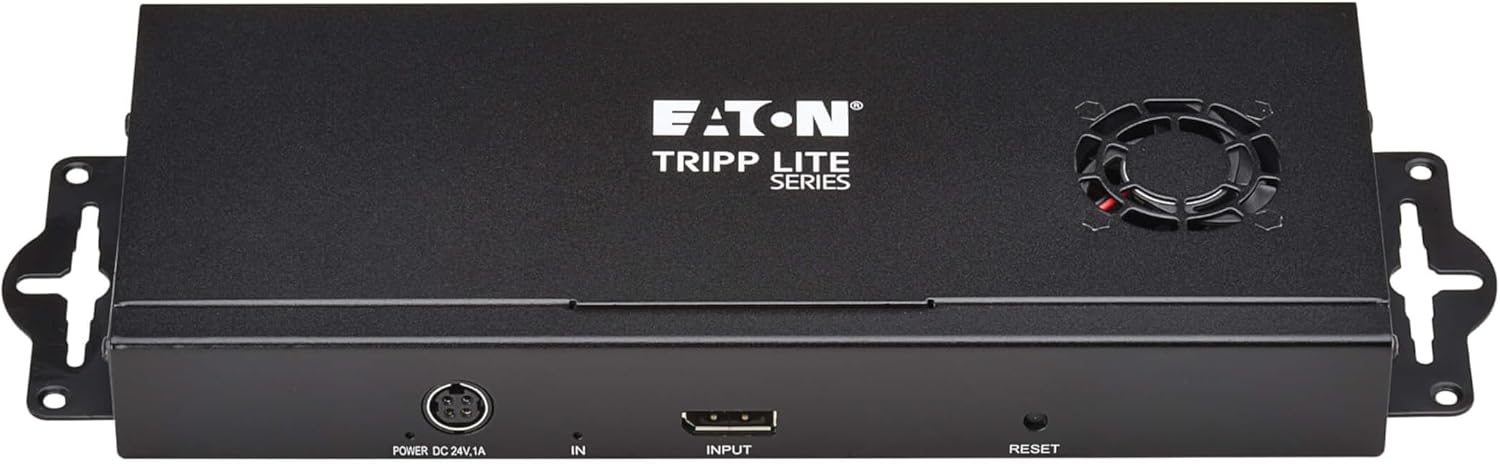 Tripp Lite Series 2-Port DisplayPort to HDMI Splitter + Extender Over Ethernet Cat6, Up to 8K@60Hz Video, 1 in 2 Out, DP 1.4, MST Hub, TAA Compliant, Plug-and-Play, 1-Year Warranty (B156E-002-H8K-K)