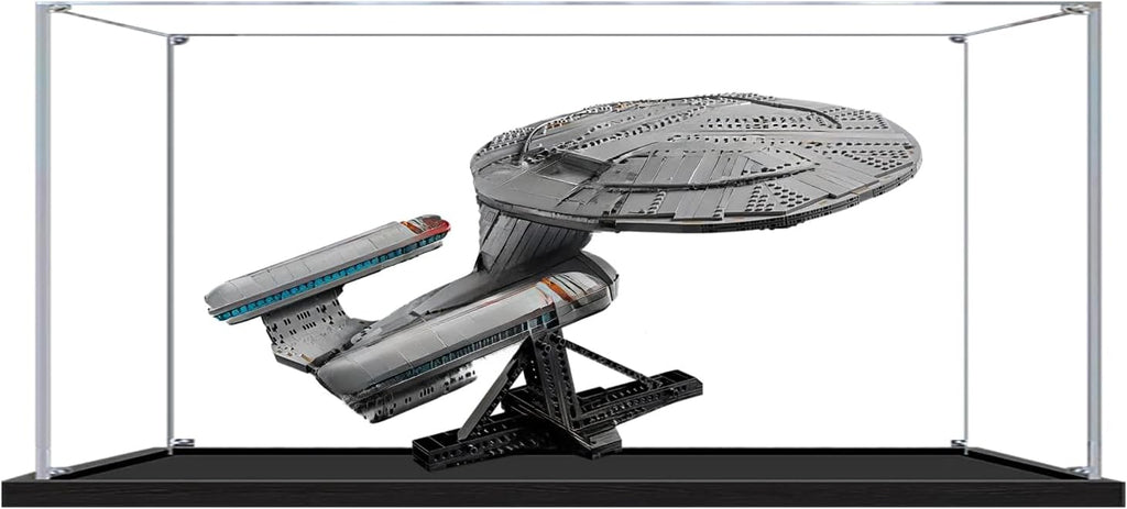 Acrylic Display Case for Star Trek: U.S.S. Enterprise NCC-1701-D for Lego 10356, Transparent Dustproof Storage Box (Model Not Included) (3MM Clear)