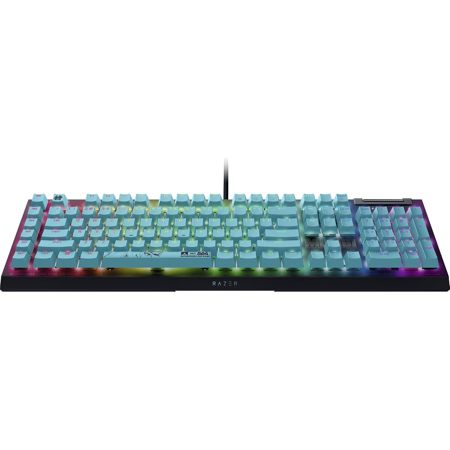 Razer BlackWidow V4 X Mechanical Gaming Keyboard: Green Switches Tactile & Clicky - 6 Macro Keys - Chroma RGB - Doubleshot ABS Keycaps - Sound Dampening & Stabilizers - Zenless Zone Zero Edition