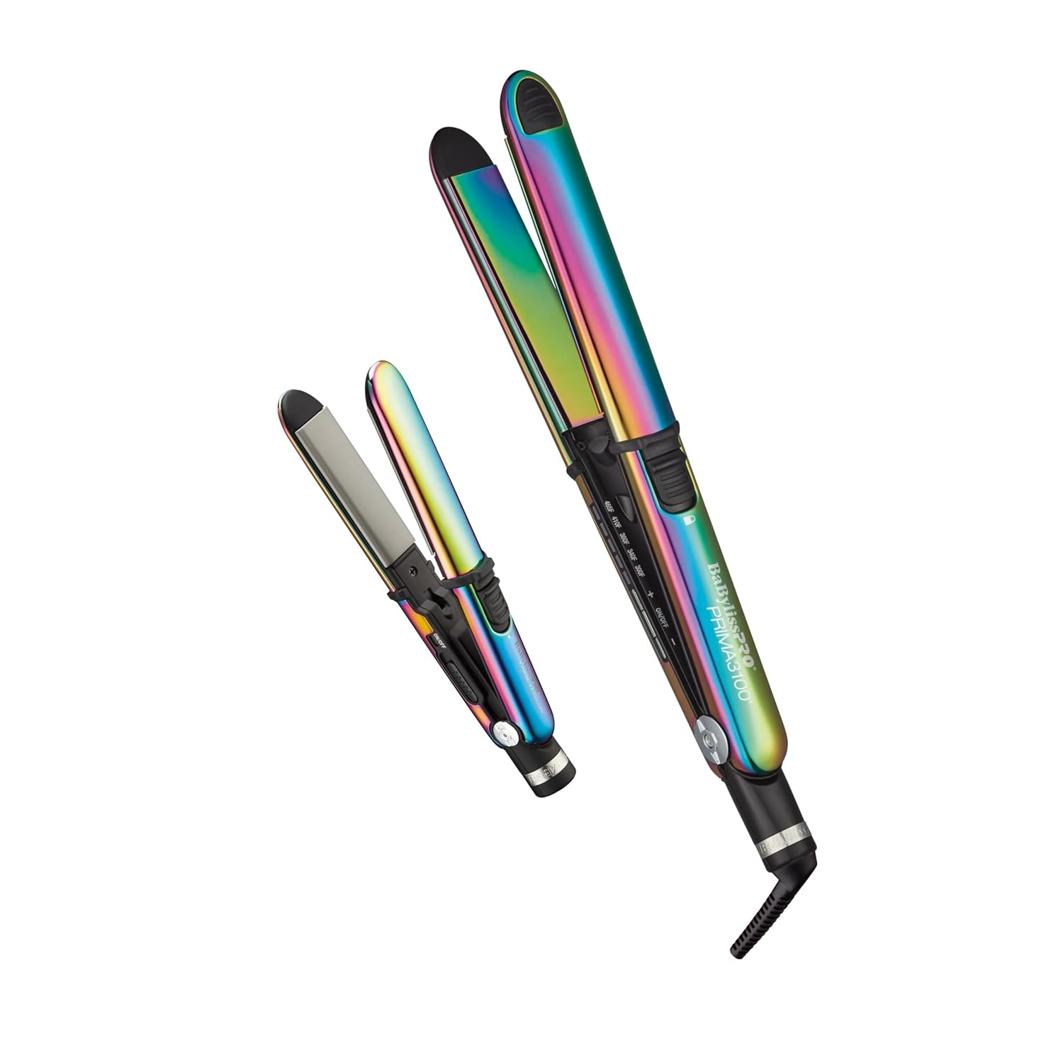 BaBylissPRO Nano Titanium Prima Ionic Hair Straightener – Professional Flat Iron & Curling Iron in One for Stylists, Pro Styling Hair Tool